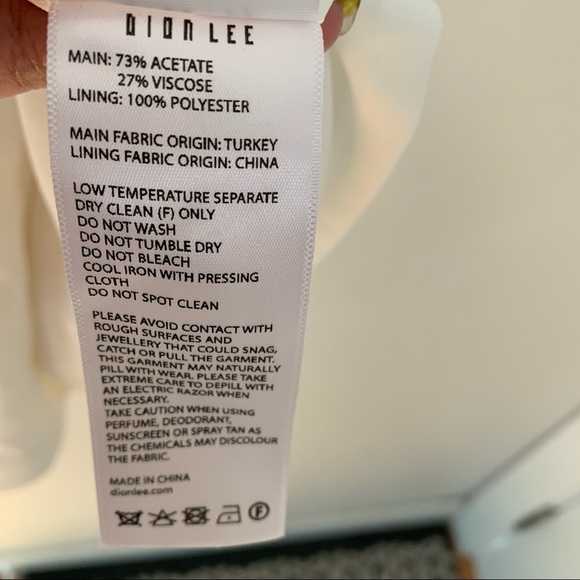 🆕DION LEE PIVOT DRAPE MINI DRESS IVORY SIZE 4 - Picture 9 of 11